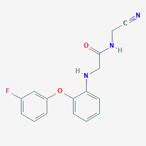 B2458380 N-(cyanomethyl)-2-{[2-(3-fluorophenoxy)phenyl]amino}acetamide CAS No. 1376283-40-7