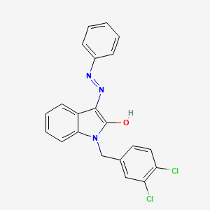 1-(3,4-dichlorobenzyl)-1H-indole-2,3-dione 3-(N-phenylhydrazone)