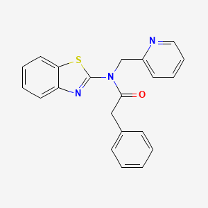 molecular formula C21H17N3OS B2458390 N-(benzo[d]thiazol-2-yl)-2-phenyl-N-(pyridin-2-ylmethyl)acetamide CAS No. 886904-97-8