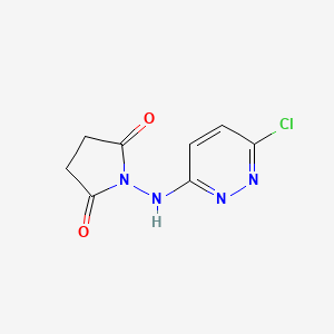 molecular formula C8H7ClN4O2 B2458402 1-[(6-Chloropyridazin-3-yl)amino]pyrrolidine-2,5-dione CAS No. 2193067-58-0