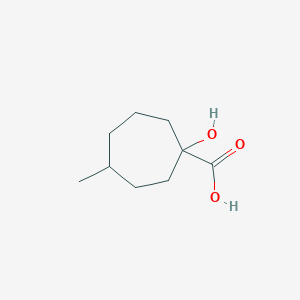 molecular formula C9H16O3 B2458403 1-Hydroxy-4-methylcycloheptane-1-carboxylic acid CAS No. 1491840-68-6