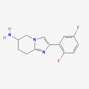2-(2,5-difluorophenyl)-5H,6H,7H,8H-imidazo[1,2-a]pyridin-6-amine