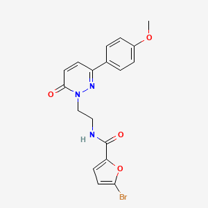 molecular formula C18H16BrN3O4 B2458415 5-bromo-N-(2-(3-(4-methoxyphenyl)-6-oxopyridazin-1(6H)-yl)ethyl)furan-2-carboxamide CAS No. 923173-59-5