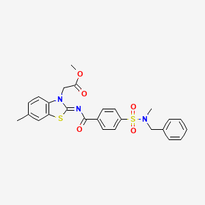 (Z)-methyl 2-(2-((4-(N-benzyl-N-methylsulfamoyl)benzoyl)imino)-6-methylbenzo[d]thiazol-3(2H)-yl)acetate