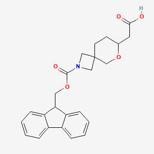 2-[2-(9H-Fluoren-9-ylmethoxycarbonyl)-6-oxa-2-azaspiro[3.5]nonan-7-yl]acetic acid