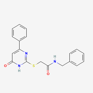 B2458432 N-benzyl-2-[(4-hydroxy-6-phenylpyrimidin-2-yl)sulfanyl]acetamide CAS No. 602290-33-5