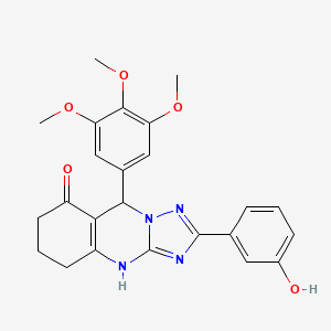 2-(3-hydroxyphenyl)-9-(3,4,5-trimethoxyphenyl)-5,6,7,9-tetrahydro[1,2,4]triazolo[5,1-b]quinazolin-8(4H)-one