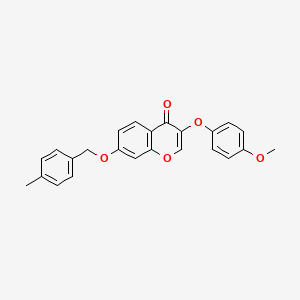 molecular formula C24H20O5 B2458438 3-(4-甲氧基苯氧基)-7-[(4-甲基苯基)甲氧基]色满-4-酮 CAS No. 329224-95-5