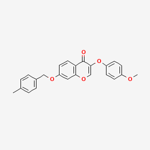 3-(4-Methoxyphenoxy)-7-[(4-methylphenyl)methoxy]chromen-4-one