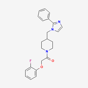 2-(2-fluorophenoxy)-1-(4-((2-phenyl-1H-imidazol-1-yl)methyl)piperidin-1-yl)ethanone