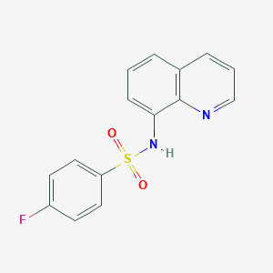 molecular formula C15H11FN2O2S B245845 4-fluoro-N-(8-quinolinyl)benzenesulfonamide 