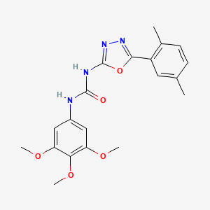 molecular formula C20H22N4O5 B2458451 1-(5-(2,5-Dimethylphenyl)-1,3,4-oxadiazol-2-yl)-3-(3,4,5-trimethoxyphenyl)urea CAS No. 1251543-84-6
