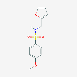 molecular formula C12H13NO4S B245846 N-(furan-2-ylmethyl)-4-methoxybenzenesulfonamide 
