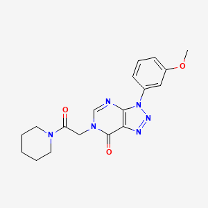 molecular formula C18H20N6O3 B2458470 3-(3-methoxyphenyl)-6-(2-oxo-2-piperidin-1-ylethyl)-3,6-dihydro-7H-[1,2,3]triazolo[4,5-d]pyrimidin-7-one CAS No. 847385-20-0