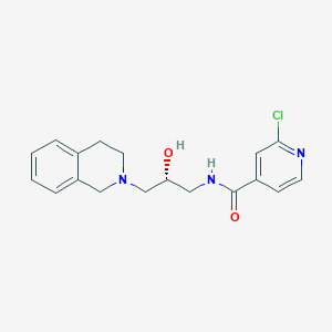 molecular formula C18H20ClN3O2 B2458480 2-chloro-N-[(2R)-2-hydroxy-3-(1,2,3,4-tetrahydroisoquinolin-2-yl)propyl]pyridine-4-carboxamide CAS No. 2093999-12-1