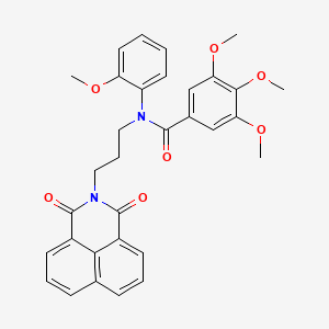 molecular formula C32H30N2O7 B2458487 N-(3-(1,3-dioxo-1H-benzo[de]isoquinolin-2(3H)-yl)propyl)-3,4,5-trimethoxy-N-(2-methoxyphenyl)benzamide CAS No. 313536-90-2