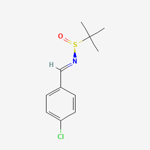 molecular formula C11H14ClNOS B2458495 (S)-N-(4-chlorobenzylidene)-2-methylpropane-2-sulfinamide CAS No. 851513-47-8