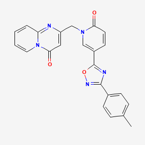 B2458503 2-((2-oxo-5-(3-(p-tolyl)-1,2,4-oxadiazol-5-yl)pyridin-1(2H)-yl)methyl)-4H-pyrido[1,2-a]pyrimidin-4-one CAS No. 1251620-53-7