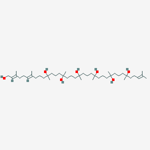 molecular formula C45H86O7 B2458517 (2E,6E)-3,7,11,15,19,23,27,31,35-Nonamethylhexatriaconta-2,6,34-triene-1,11,15,19,23,27,31-heptol CAS No. 203061-33-0