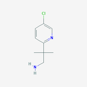 molecular formula C9H13ClN2 B2458521 2-(5-Chloropyridin-2-yl)-2-methylpropan-1-amine CAS No. 1865226-66-9