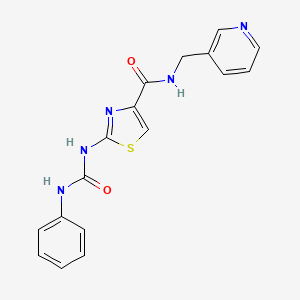 molecular formula C17H15N5O2S B2458522 2-(3-phenylureido)-N-(pyridin-3-ylmethyl)thiazole-4-carboxamide CAS No. 941988-46-1