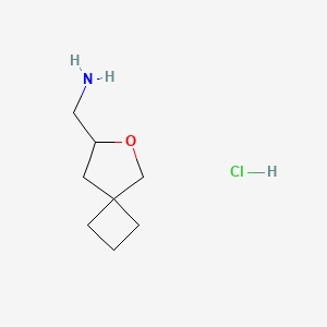 molecular formula C8H16ClNO B2458529 {6-Oxaspiro[3.4]octan-7-yl}methanamine hydrochloride CAS No. 2089255-01-4