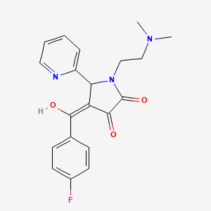 molecular formula C20H20FN3O3 B2458557 1-(2-(二甲氨基)乙基)-4-(4-氟苯甲酰)-3-羟基-5-(吡啶-2-基)-1H-吡咯-2(5H)-酮 CAS No. 618878-06-1