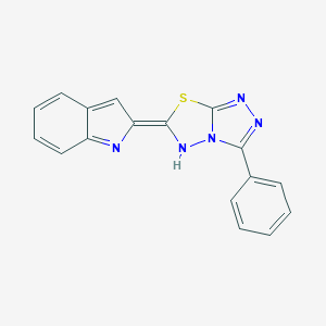 molecular formula C17H11N5S B245856 (6E)-6-indol-2-ylidene-3-phenyl-5H-[1,2,4]triazolo[3,4-b][1,3,4]thiadiazole 