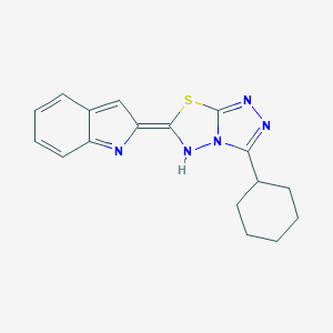 molecular formula C17H17N5S B245857 (6E)-3-cyclohexyl-6-indol-2-ylidene-5H-[1,2,4]triazolo[3,4-b][1,3,4]thiadiazole 