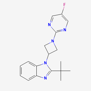 molecular formula C18H20FN5 B2458571 2-tert-butyl-1-[1-(5-fluoropyrimidin-2-yl)azetidin-3-yl]-1H-1,3-benzodiazole CAS No. 2415489-89-1