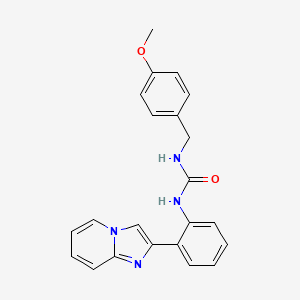 molecular formula C22H20N4O2 B2458579 1-(2-(Imidazo[1,2-a]pyridin-2-yl)phenyl)-3-(4-methoxybenzyl)urea CAS No. 1795420-68-6