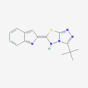 molecular formula C15H15N5S B245858 (6E)-3-tert-butyl-6-indol-2-ylidene-5H-[1,2,4]triazolo[3,4-b][1,3,4]thiadiazole 