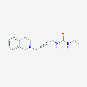 molecular formula C16H21N3O B2458580 1-(4-(3,4-dihydroisoquinolin-2(1H)-yl)but-2-yn-1-yl)-3-ethylurea CAS No. 1351594-92-7
