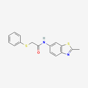 molecular formula C16H14N2OS2 B2458581 N-(2-methyl-1,3-benzothiazol-6-yl)-2-(phenylsulfanyl)acetamide CAS No. 790726-18-0