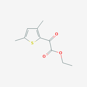 molecular formula C10H12O3S B2458585 Ethyl 2-(3,5-dimethylthiophen-2-yl)-2-oxoacetate CAS No. 1522590-59-5