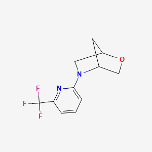 molecular formula C11H11F3N2O B2458588 5-(6-(Trifluoromethyl)pyridin-2-yl)-2-oxa-5-azabicyclo[2.2.1]heptane CAS No. 2034606-20-5