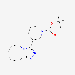 molecular formula C17H28N4O2 B2458592 tert-butyl 3-(6,7,8,9-tetrahydro-5H-[1,2,4]triazolo[4,3-a]azepin-3-yl)piperidine-1-carboxylate CAS No. 2320956-08-7