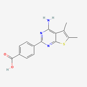 4-(4-Amino-5,6-dimethylthieno[2,3-d]pyrimidin-2-yl)benzoic acid