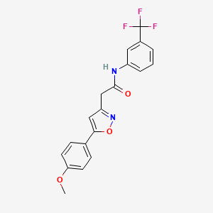 B2458602 2-(5-(4-methoxyphenyl)isoxazol-3-yl)-N-(3-(trifluoromethyl)phenyl)acetamide CAS No. 953254-65-4