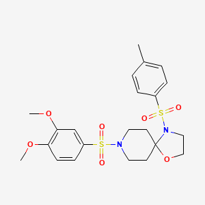 B2458614 8-((3,4-Dimethoxyphenyl)sulfonyl)-4-tosyl-1-oxa-4,8-diazaspiro[4.5]decane CAS No. 898408-13-4