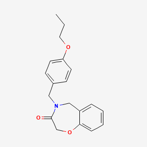 B2458620 4-(4-propoxybenzyl)-4,5-dihydro-1,4-benzoxazepin-3(2H)-one CAS No. 1326882-95-4