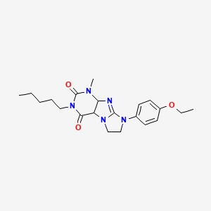 B2458623 8-(4-ethoxyphenyl)-1-methyl-3-pentyl-1H,2H,3H,4H,6H,7H,8H-imidazo[1,2-g]purine-2,4-dione CAS No. 893952-20-0