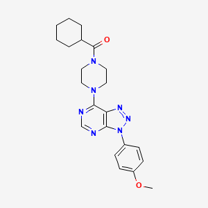 B2458635 cyclohexyl(4-(3-(4-methoxyphenyl)-3H-[1,2,3]triazolo[4,5-d]pyrimidin-7-yl)piperazin-1-yl)methanone CAS No. 920412-38-0