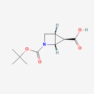B2458636 (1R,4S,5R)-2-[(2-Methylpropan-2-yl)oxycarbonyl]-2-azabicyclo[2.1.0]pentane-5-carboxylic acid CAS No. 1303890-50-7
