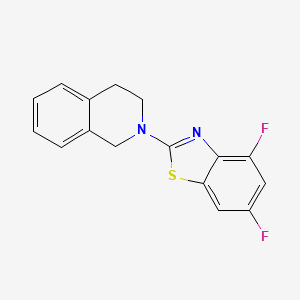 molecular formula C16H12F2N2S B2458642 2-(3,4-二氢异喹啉-2(1H)-基)-4,6-二氟苯并[d]噻唑 CAS No. 863001-57-4