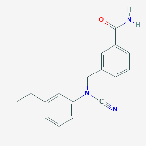 3-{[Cyano(3-ethylphenyl)amino]methyl}benzamide