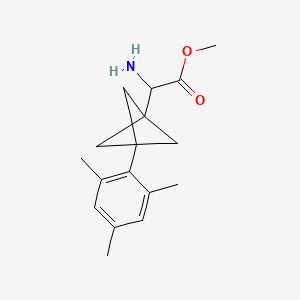 molecular formula C17H23NO2 B2458664 Methyl 2-amino-2-[3-(2,4,6-trimethylphenyl)-1-bicyclo[1.1.1]pentanyl]acetate CAS No. 2287271-35-4