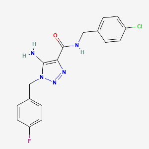5-amino-N-(4-chlorobenzyl)-1-(4-fluorobenzyl)-1H-1,2,3-triazole-4-carboxamide