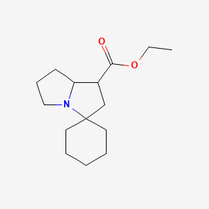 molecular formula C15H25NO2 B2458675 Ethyl hexahydrospiro[cyclohexane-1,3'-pyrrolizine]-1'-carboxylate CAS No. 889973-40-4
