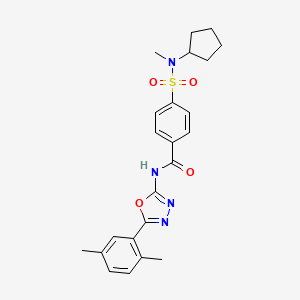 4-(N-cyclopentyl-N-methylsulfamoyl)-N-(5-(2,5-dimethylphenyl)-1,3,4-oxadiazol-2-yl)benzamide